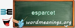 WordMeaning blackboard for esparcet